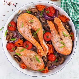 Creole Salmon  (Somon an Sos Kreyol)