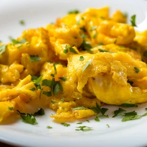 Scrambled Eggs and Plantains  (Ze Bat ak Bannann Bouyi)